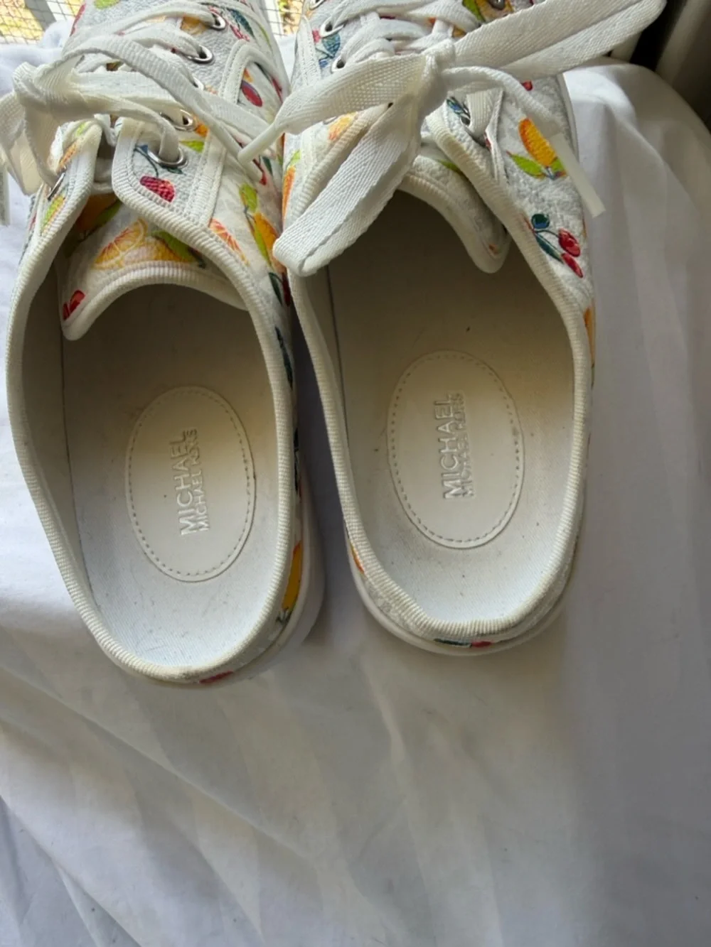 Michael Kors Poppy Fruit print logo, Slip-on canvas sneakers/mules. - Picture 7 of 7